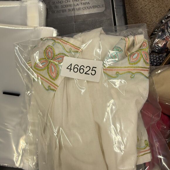 Tommy Bahama Dress Women M Medium White Floral Embroidered Shift Short Cotton - Picture 6 of 6